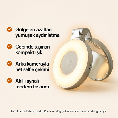 MagSafe Uyumlu Kamera Tutucu + LED Işık Hediyeli